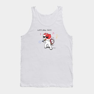 let's play first - aknyangi, cat miaw lovers Tank Top